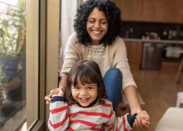 Single mom playing with her daughter - 1 (800) 880-7954